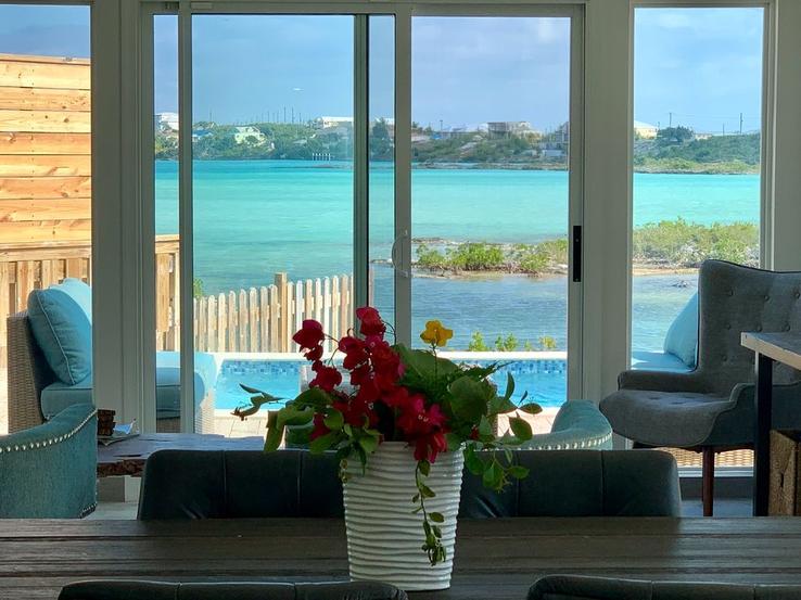 Coastal Vibes Villa, Great for family vacations! Turks and Caicos Island. Located on Chalk Sound and beside Sapodilla Bay Beach.